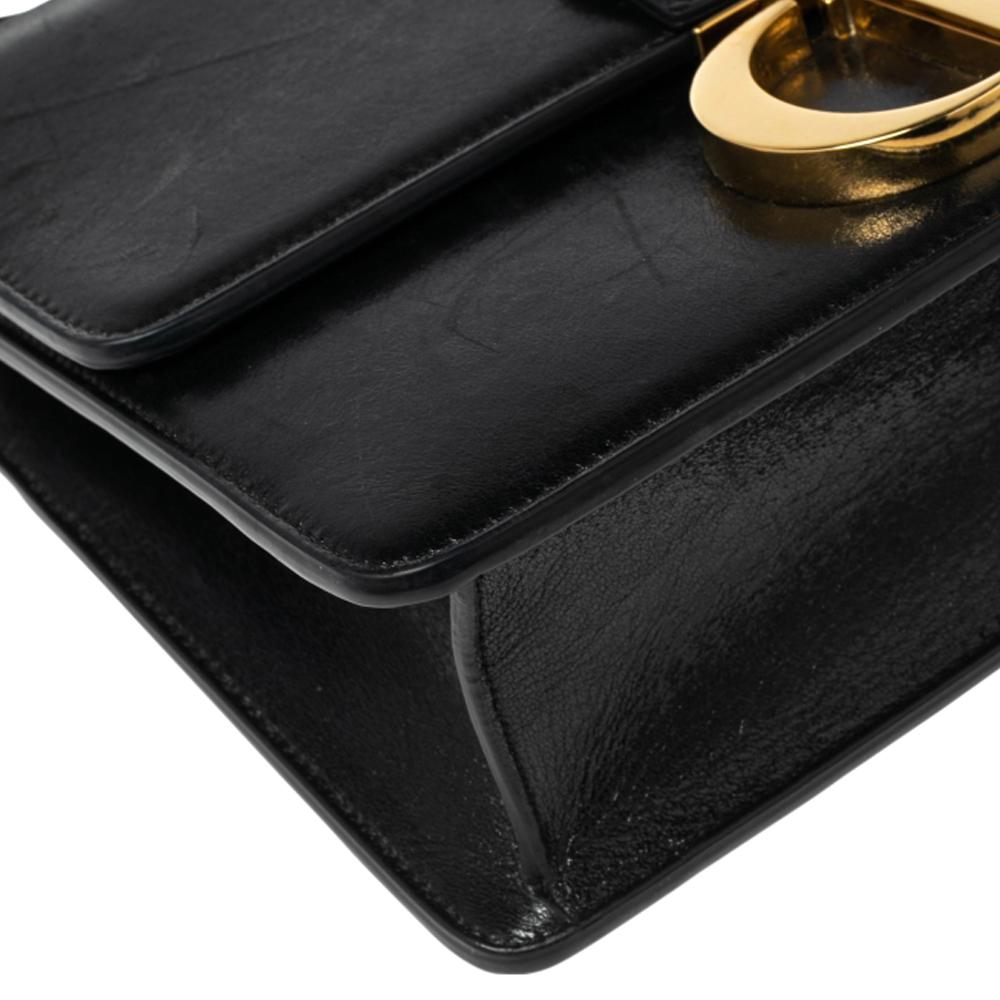 Dior Black Leather 30 Montaigne Shoulder Bag 6