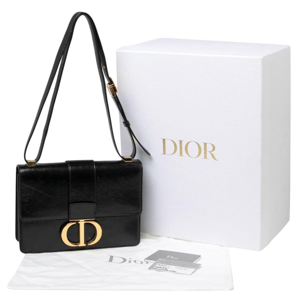 Dior Black Leather 30 Montaigne Shoulder Bag 7