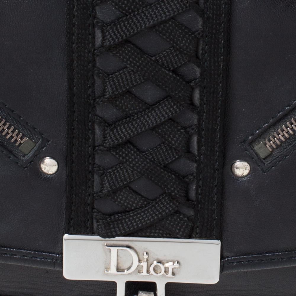 Dior Black Leather Admit It Top Handle Bag 2