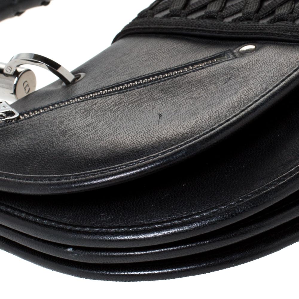 Dior Black Leather Admit It Top Handle Bag 4