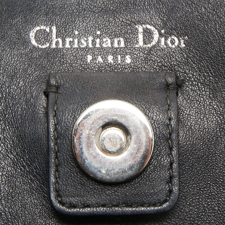 Dior Black Leather And Python Medium Diorissimo Shopper Tote For Sale 13