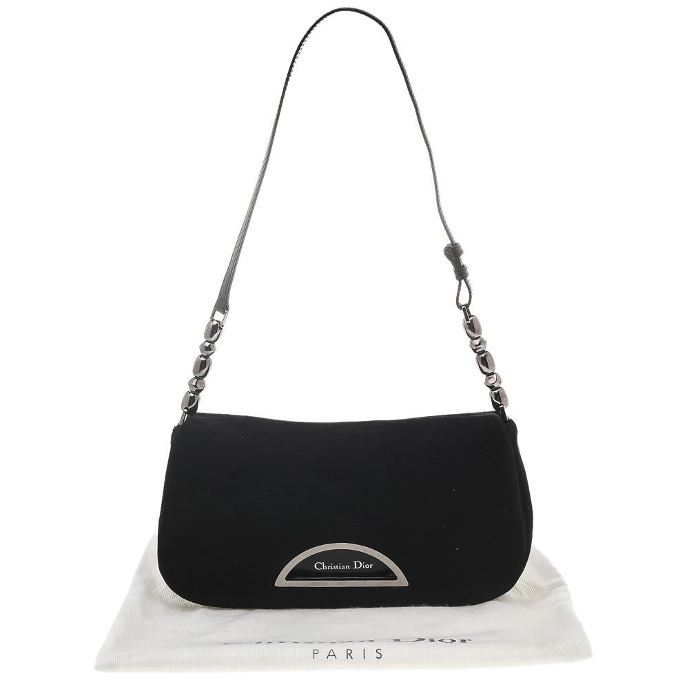 Dior Black Leather And Suede Malice Shoulder Bag 6