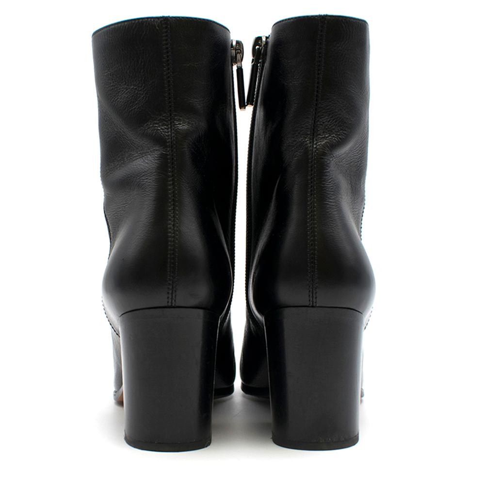 Black Dior black leather ankle boots SIZE 36