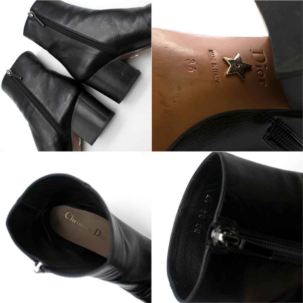 Dior black leather ankle boots SIZE 36 3