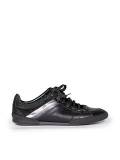 Dior Black Leather B18 Low Top Trainers Size IT 42