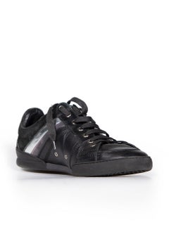 Dior Black Leather B18 Low Top Trainers Size IT 42