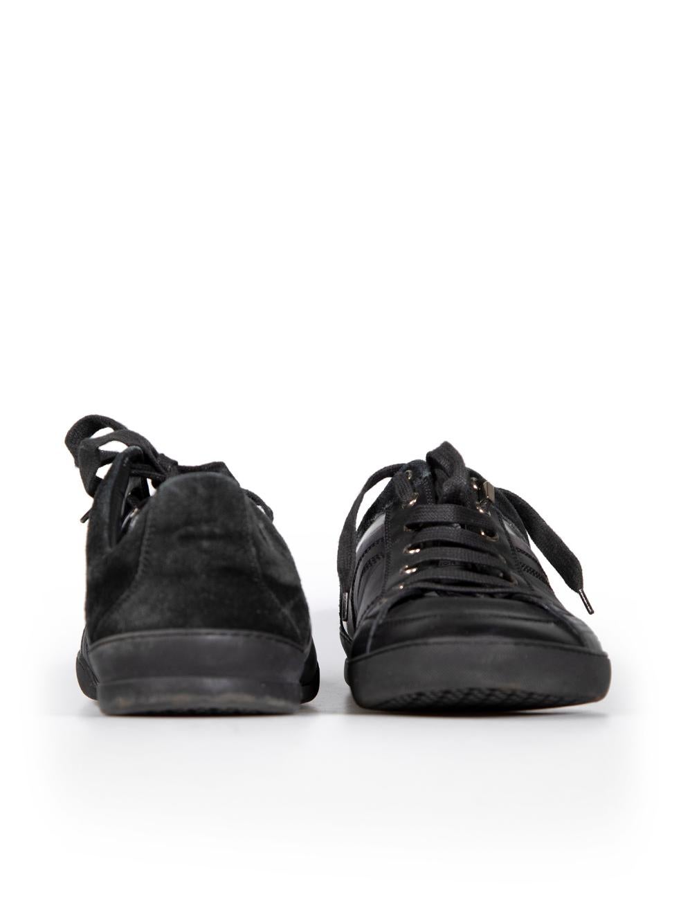 Dior Black Leather B18 Low Top Trainers Size IT 42 In Good Condition For Sale In London, GB