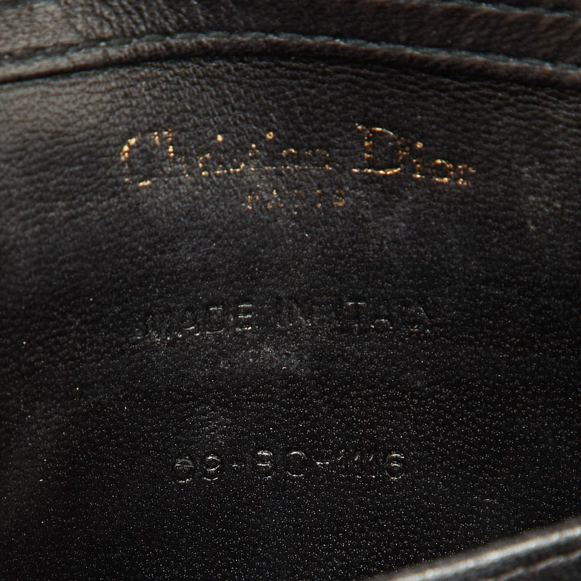 Dior Baby Diorama Umhängetasche aus schwarzem Leder im Angebot 3