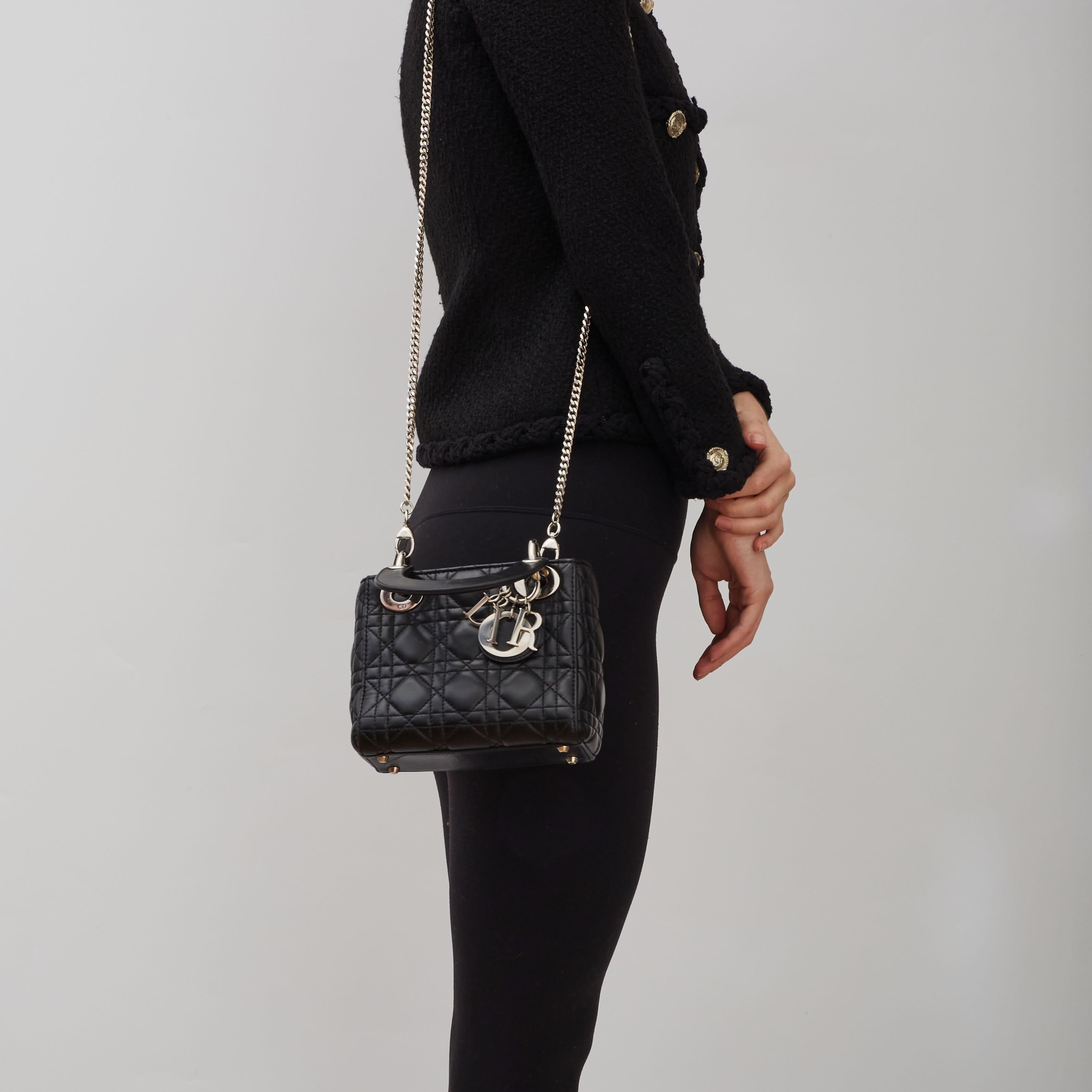 Dior Black Leather Cannage Lady Bag (2019) 7