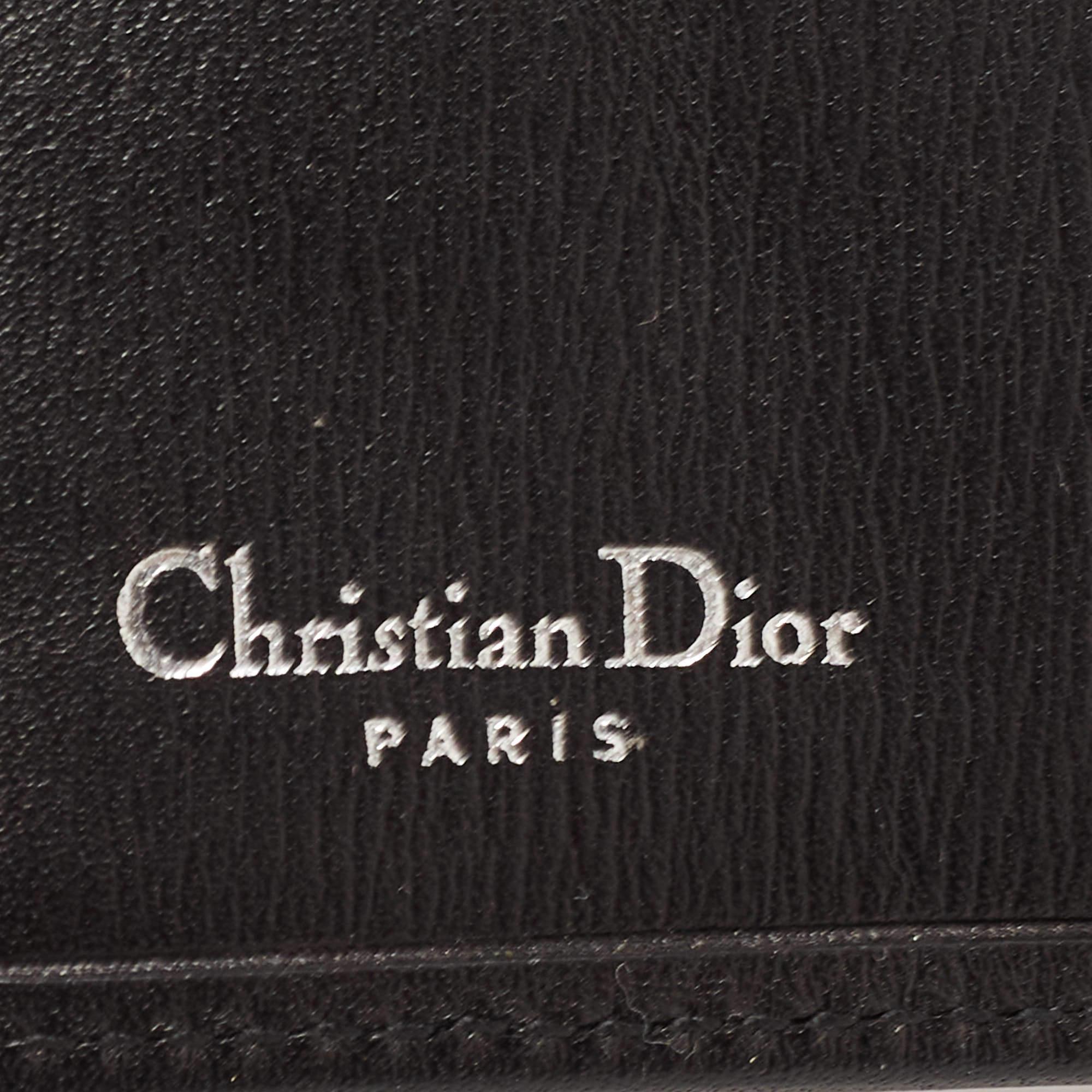 Dior Black Leather CD Icon Bifold Wallet 3