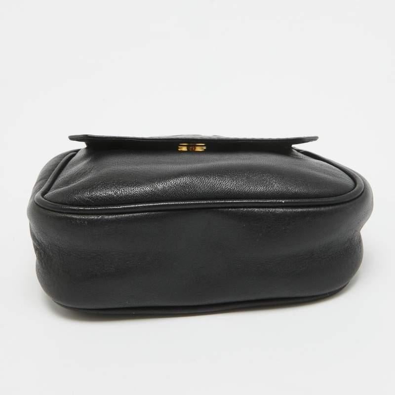 Dior Black Leather CD Logo Mini Belt Bag 3