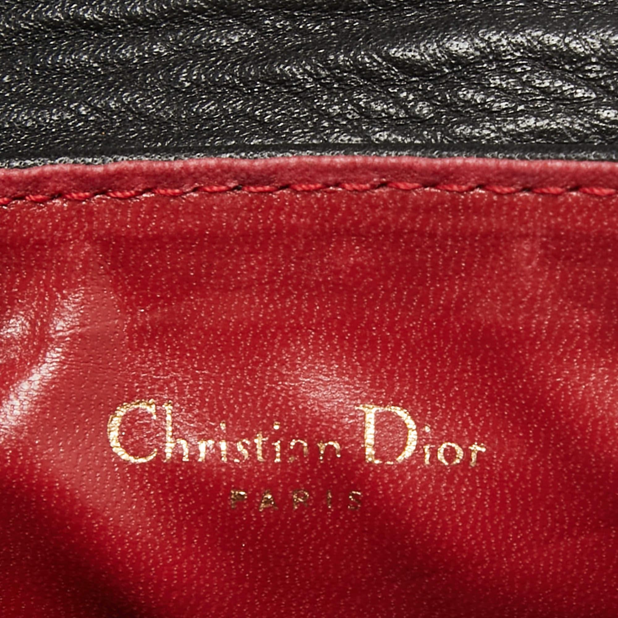 Dior Black Leather CD Logo Mini Belt Bag 5
