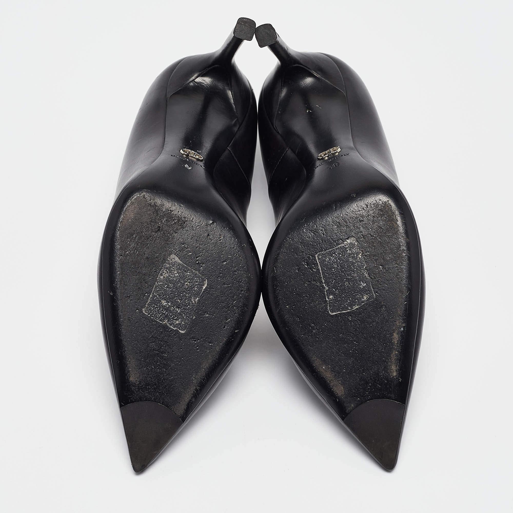Dior, pelle nera, Pumps a punta Cherie, taglia 39 1