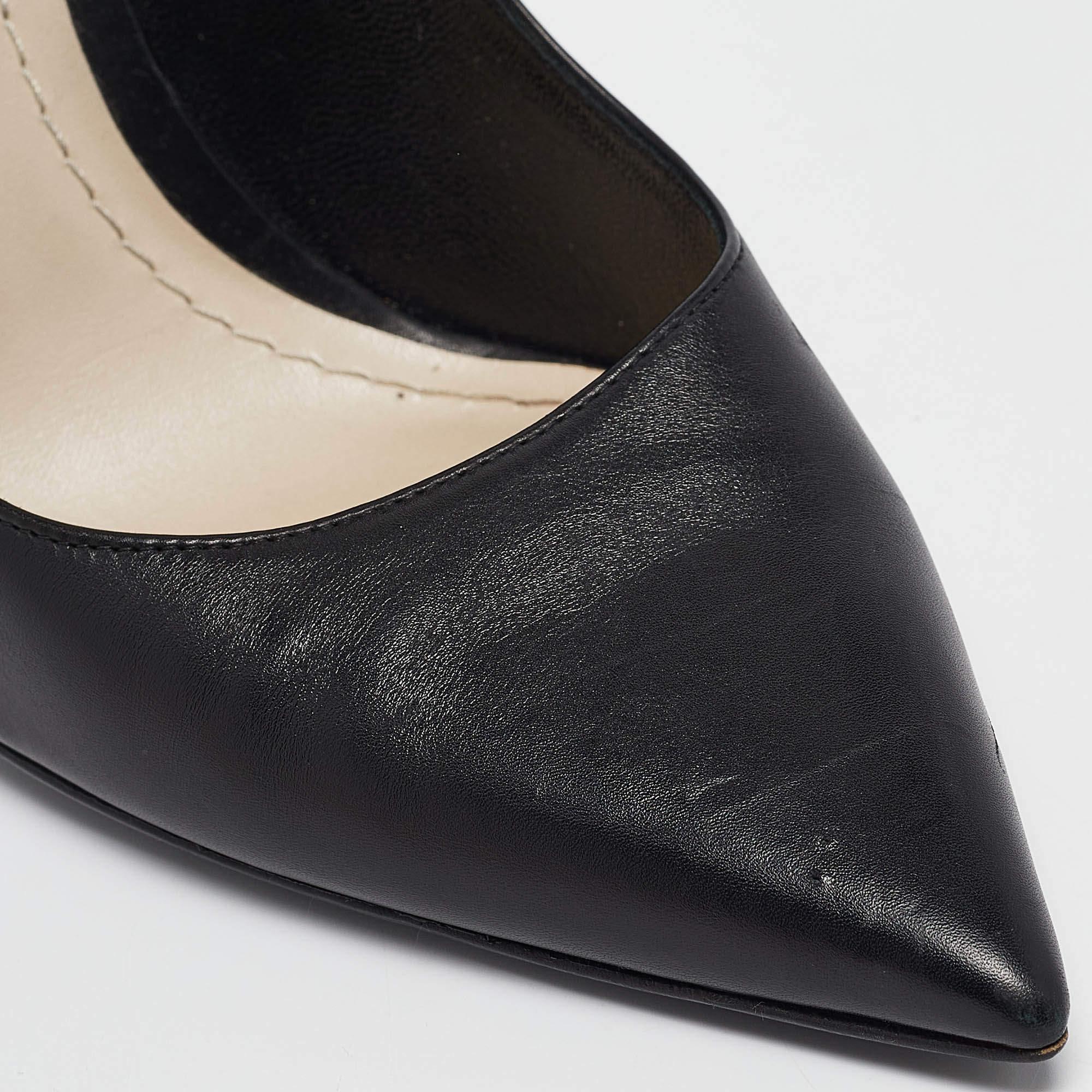 Dior, pelle nera, Pumps a punta Cherie, taglia 39 3
