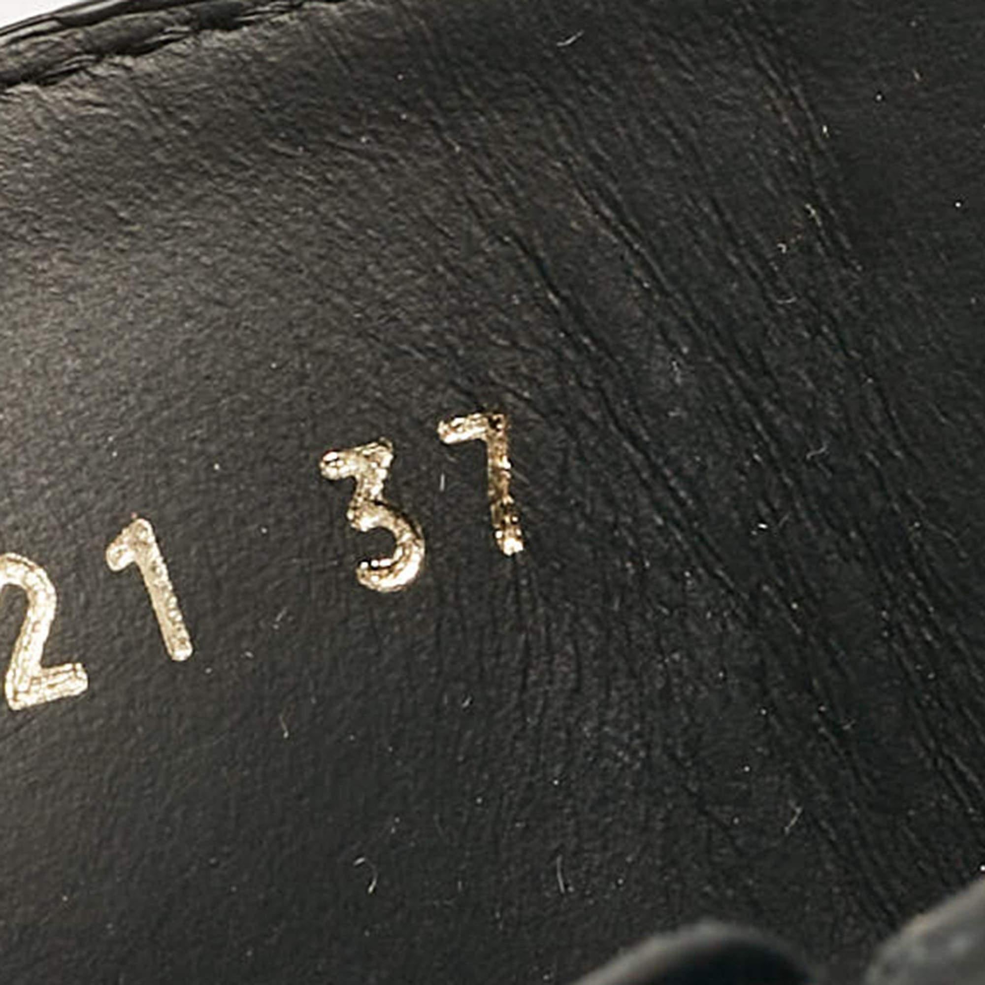 Dior - Bottes de combat en cuir noir - Taille 37 en vente 3