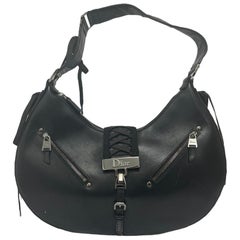 Dior Black Leather Corset Bag