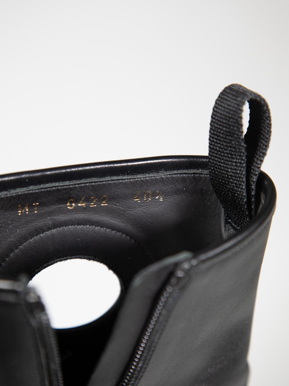Dior Black Leather Cut Out Boots Size IT 40.5 For Sale 2