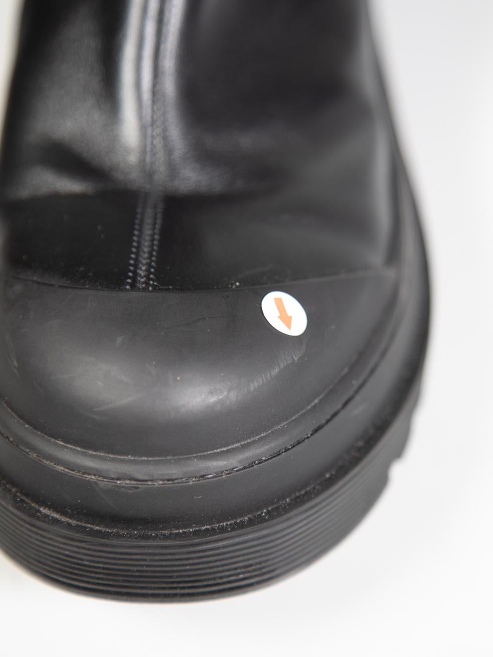 Dior Black Leather Cut Out Boots Size IT 40.5 For Sale 5