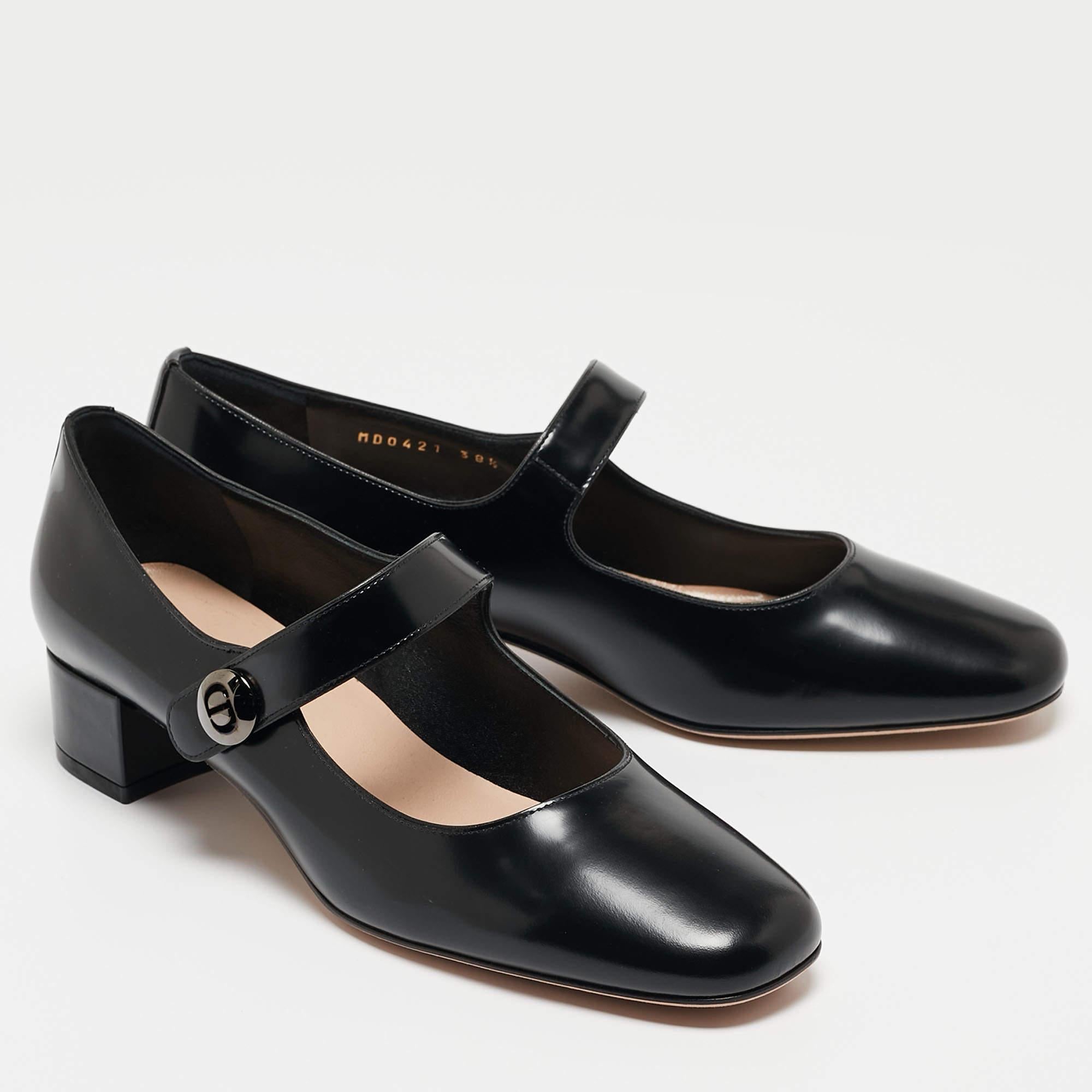 Dior Black Leather D-Doll Pumps Size 38.5 1