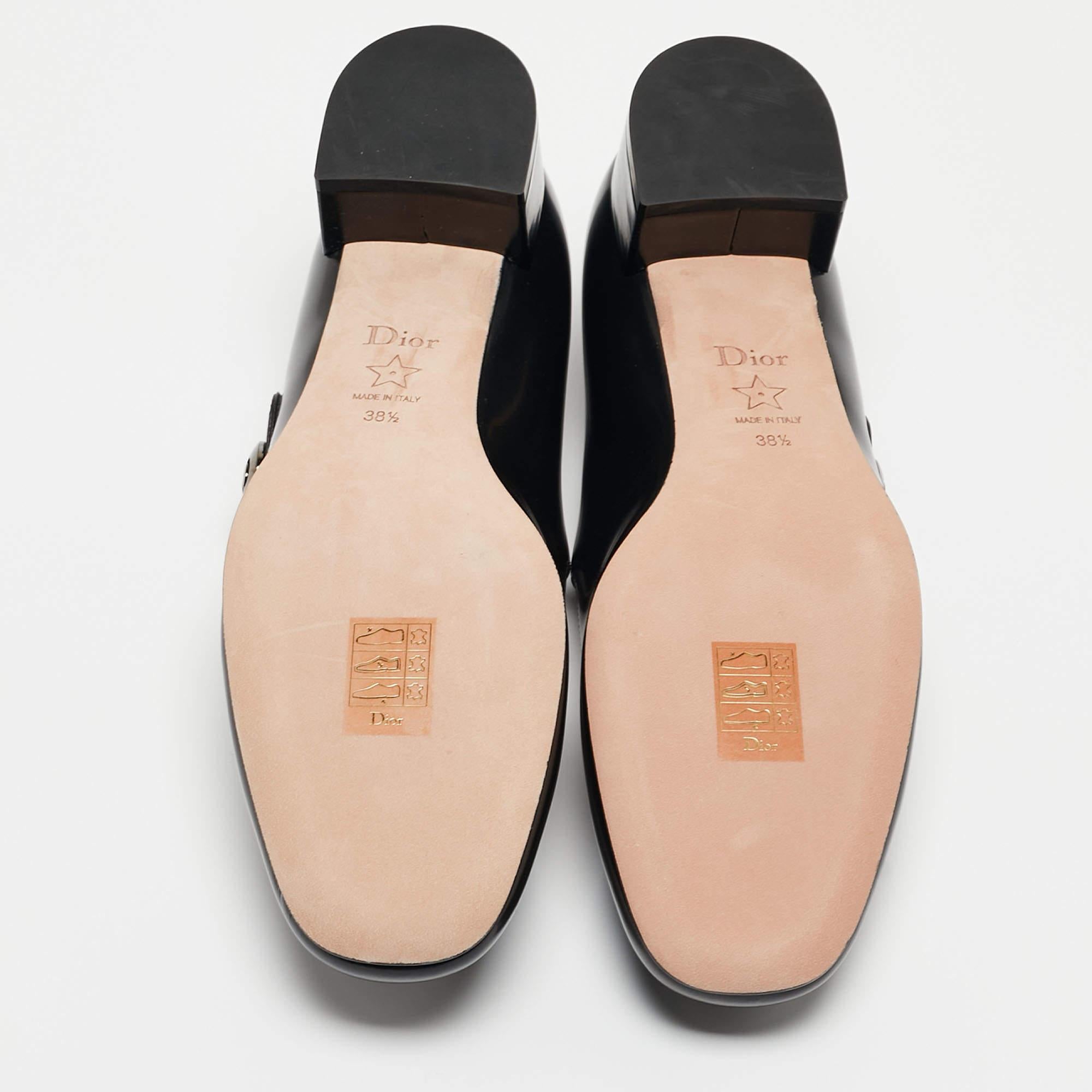 Dior Black Leather D-Doll Pumps Size 38.5 4