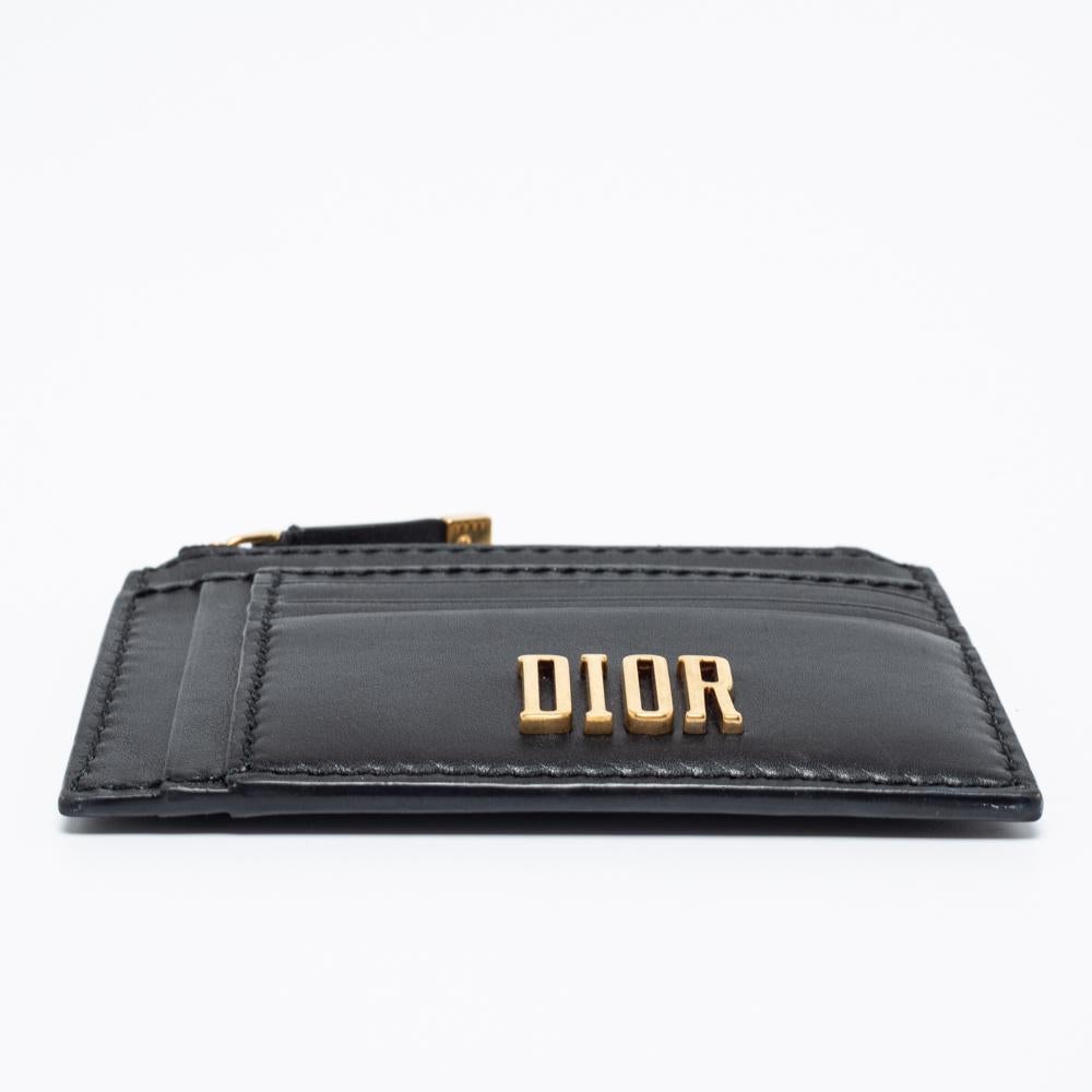 Dior Black Leather D-Fence Zipped Card Holder In Excellent Condition In Dubai, Al Qouz 2