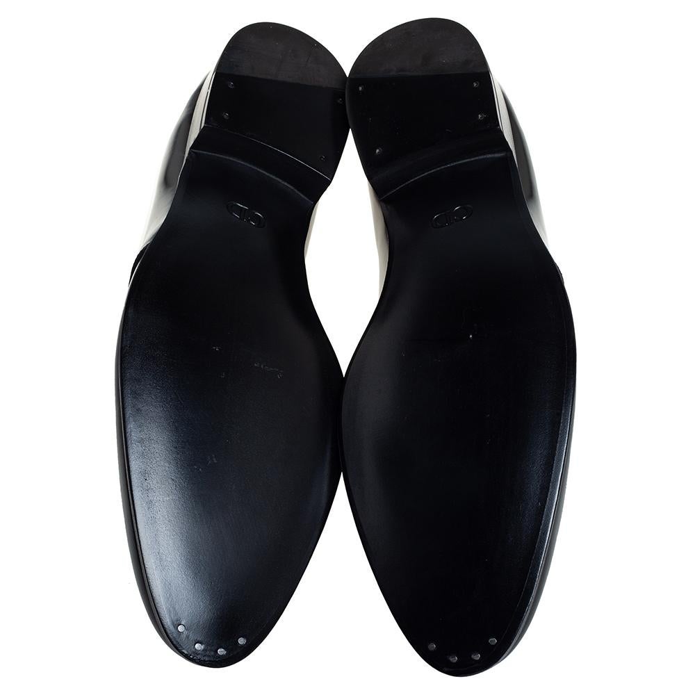 Dior Black Leather Derby Size 46 In New Condition In Dubai, Al Qouz 2