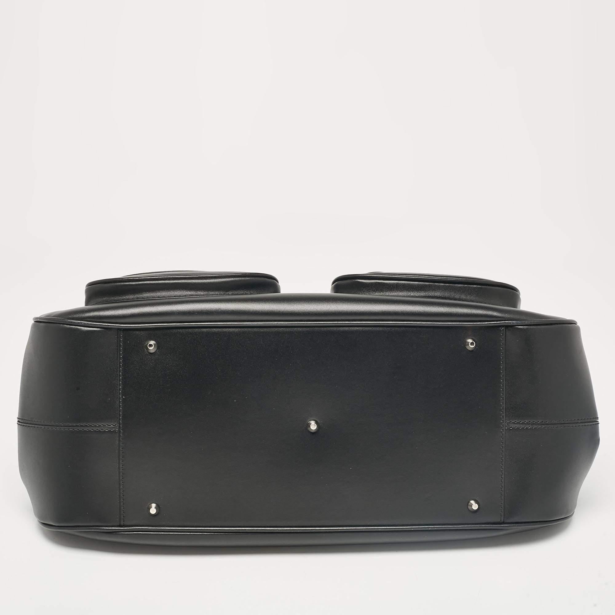 Dior Black Leather Detective Satchel 2