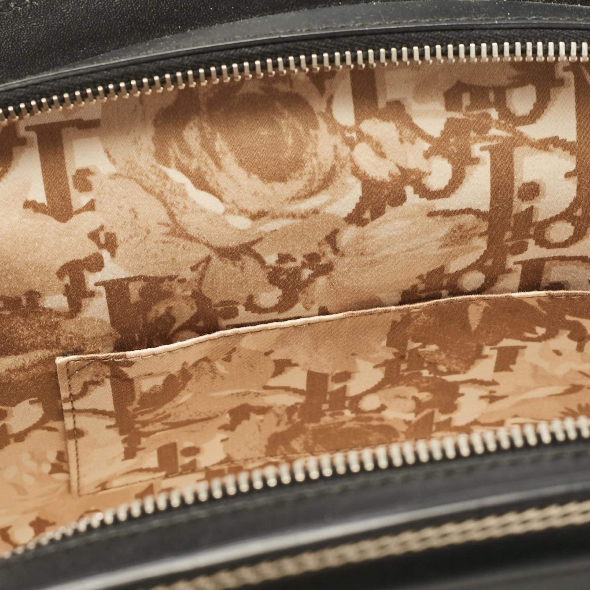 Dior Black Leather Detective Satchel 3