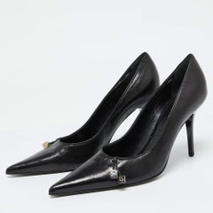 Dior, pelle nera, punta di dadi, décolleté taglia 40