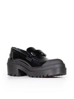Dior Black Leather Dior Code Logo Loafers Size IT 39