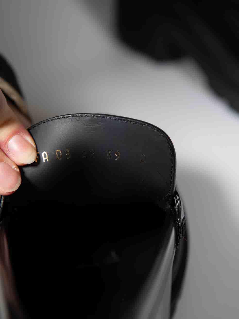 Mocassins en cuir noir Dior Code Logo Taille IT 39 en vente 1