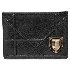 Dior Black Leather Diorama Card Holder