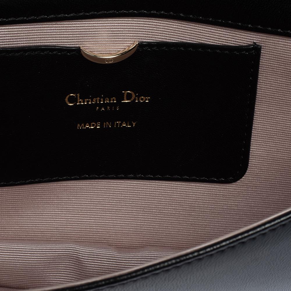Dior Black Leather Diorama Chain Clutch 5
