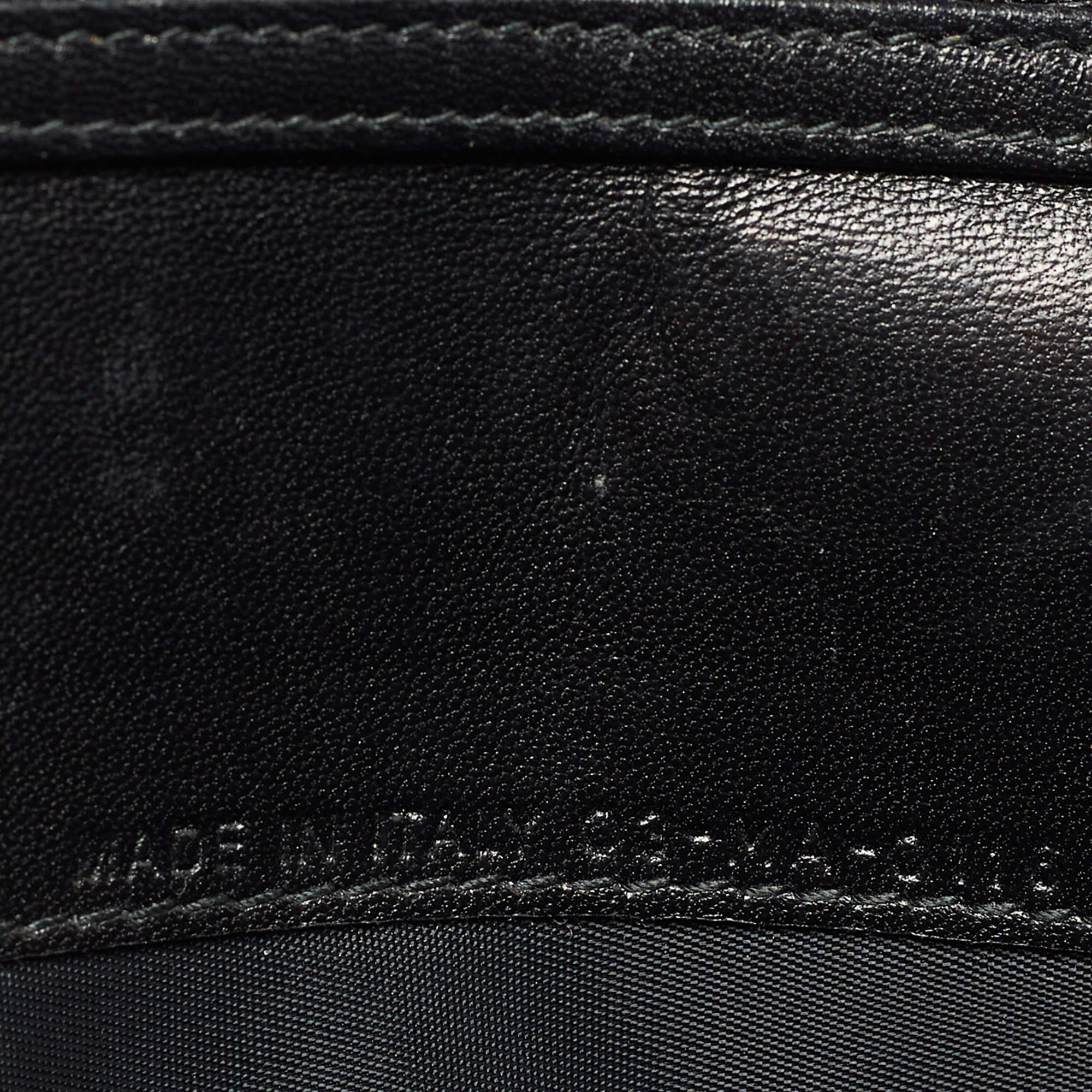 Dior Black Leather Diorama Wallet For Sale 8