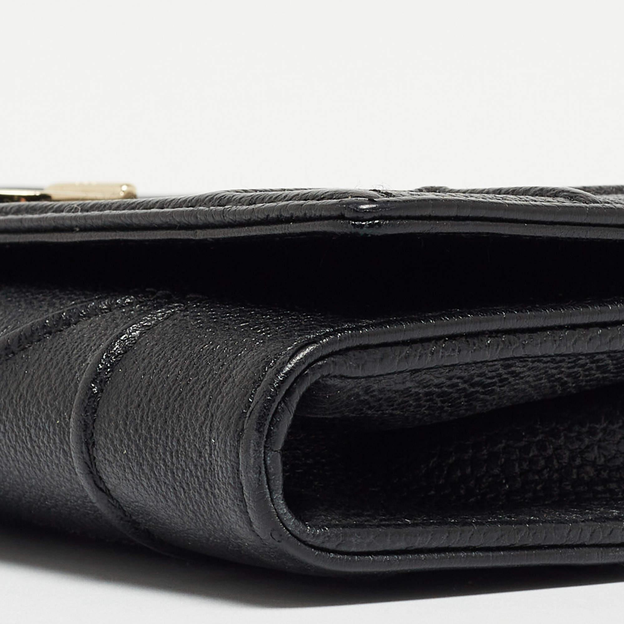 Dior Black Leather Diorama Wallet For Sale 2