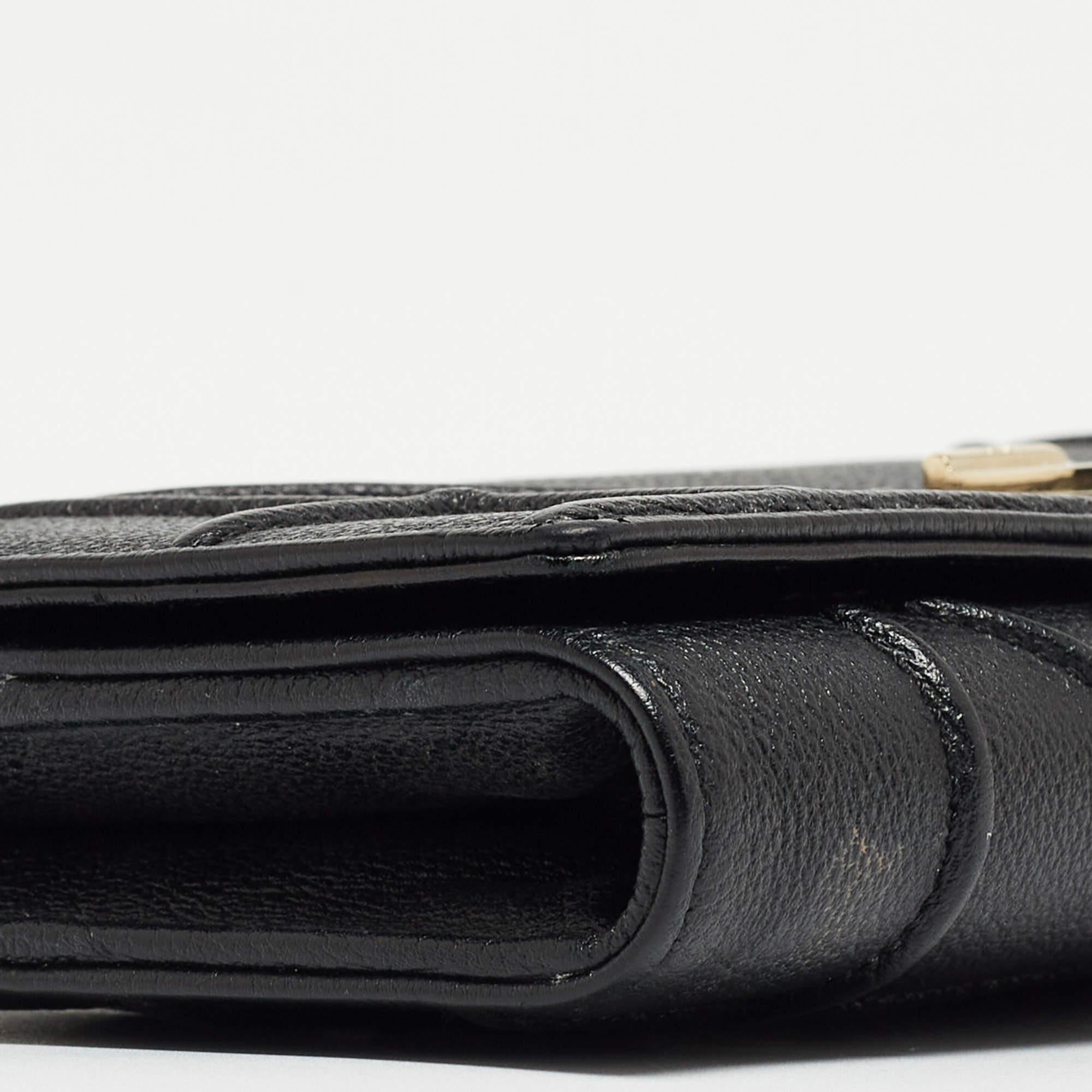 Dior Black Leather Diorama Wallet For Sale 3