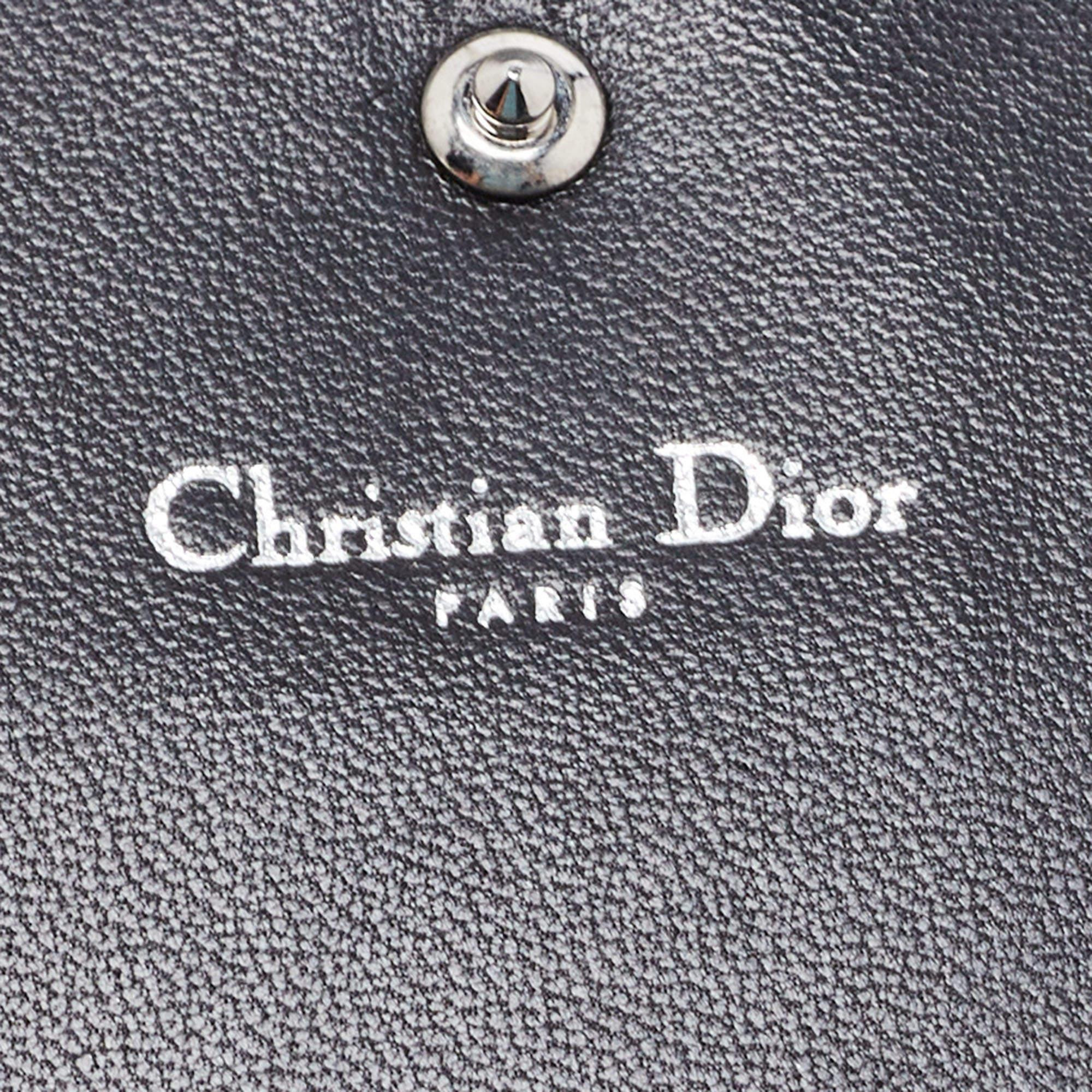 Dior Black Leather Diorama Wallet on Chain 12