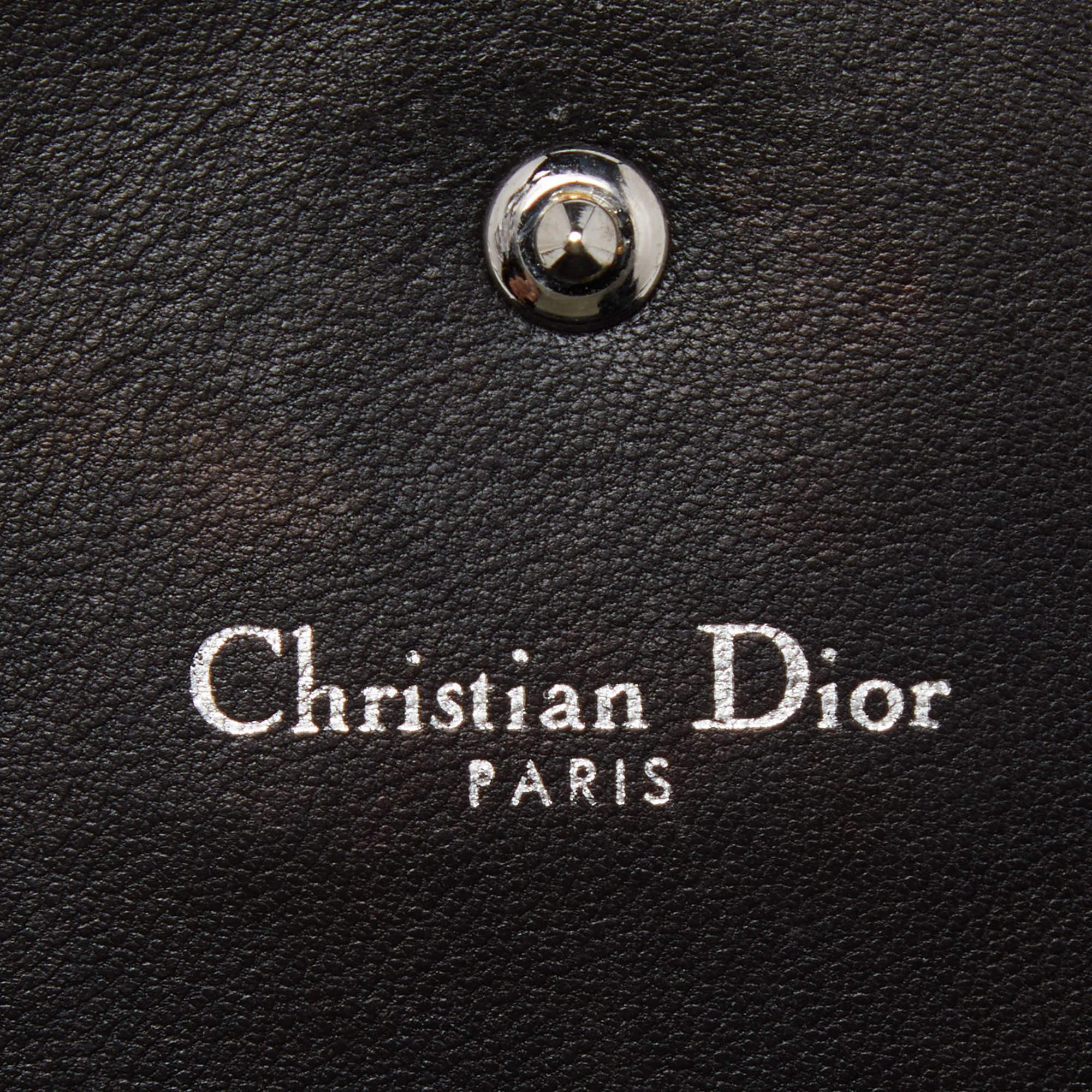 Dior Black Leather Diorama Wallet On Chain For Sale 2