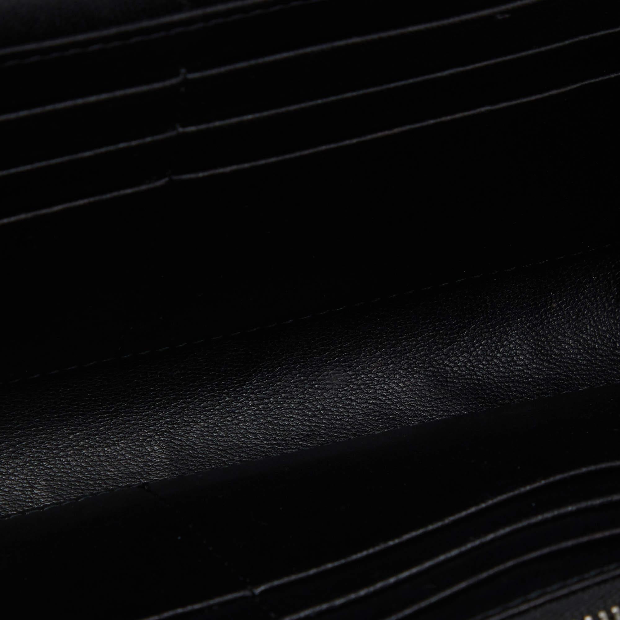 Dior Diorama Brieftasche aus schwarzem Leder an Kette, Diorama 3