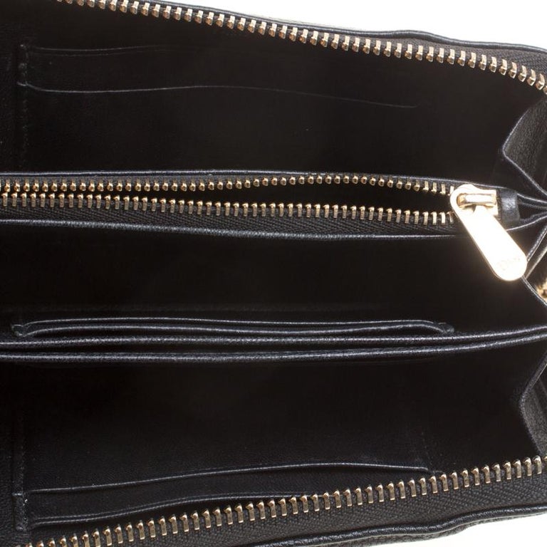 Dior Black Leather Diorama Zip Around Wallet For Sale at 1stDibs | dior ...