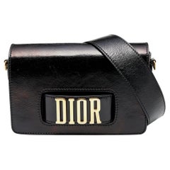 Dior Black Leather Dio(r)evolution Flap Shoulder Bag