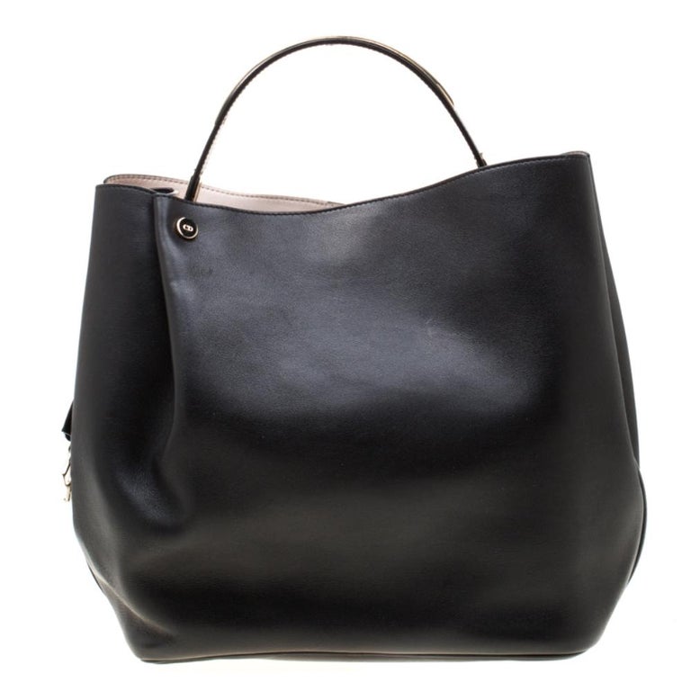 Dior Black Leather Diorific Patch Bucket Bag at 1stDibs | dior bucket bag