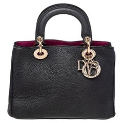 Dior Black Leather Diorissimo Tote