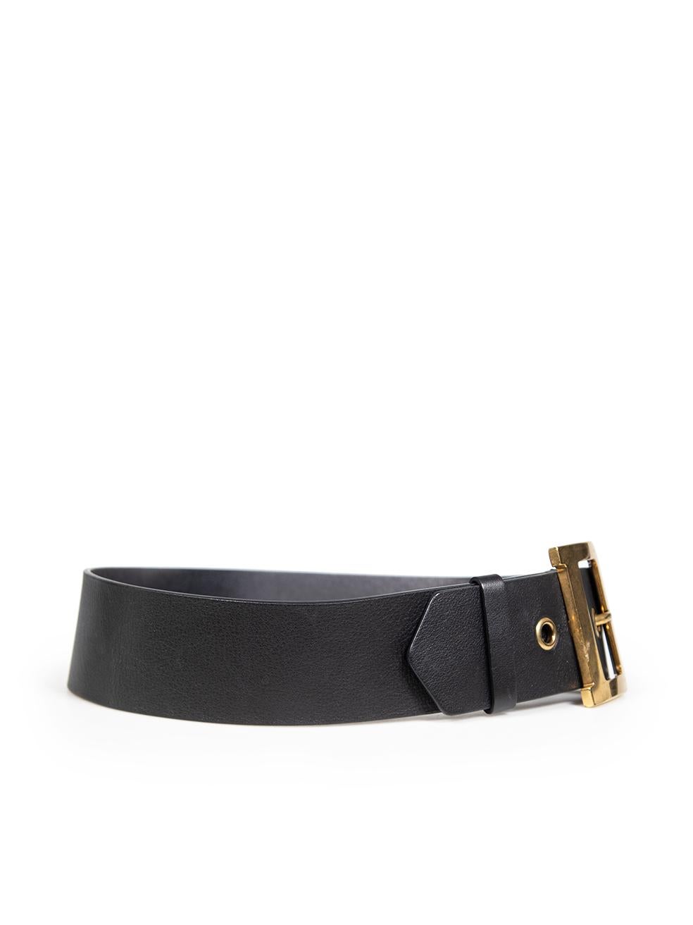 CONDITION is Good. Minor wear to the belt is evident. Scratching to the buckle. Abrasion to the leather across the inside and outside of this used Dior designer resale item.
  
  
  
  Details
  
  
  Model: Diorquake
  
  Black
  
  Leather
  
 
