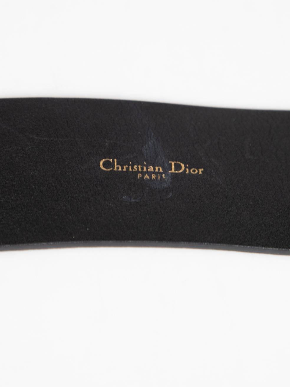 Dior Black Leather Diorquake Belt 3