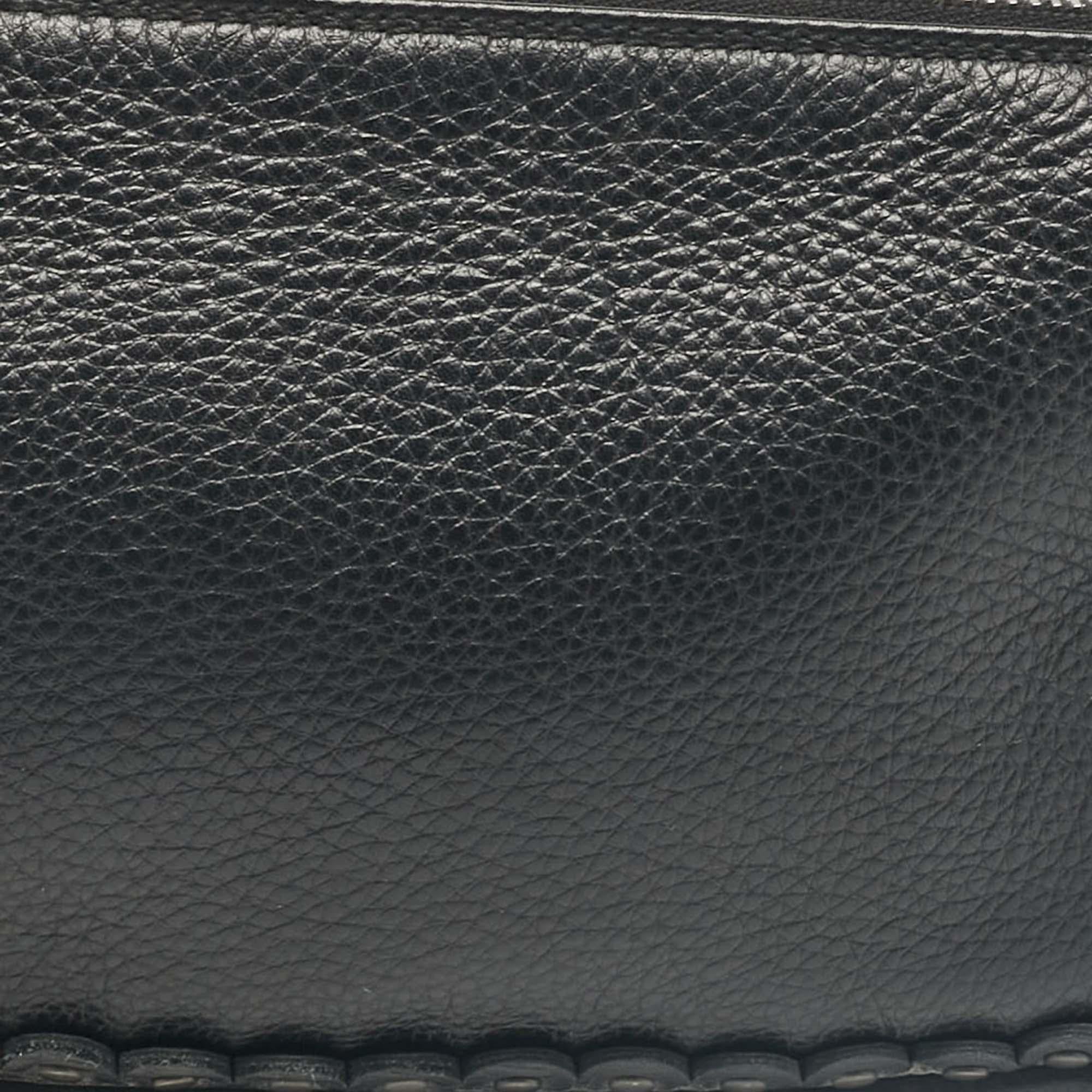 Dior Black Leather Ethnic Clutch Bag 1
