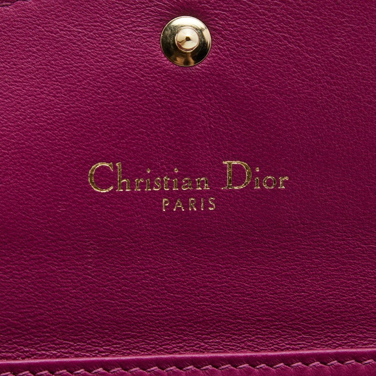 Dior Black Leather Flap Continental Wallet For Sale at 1stDibs