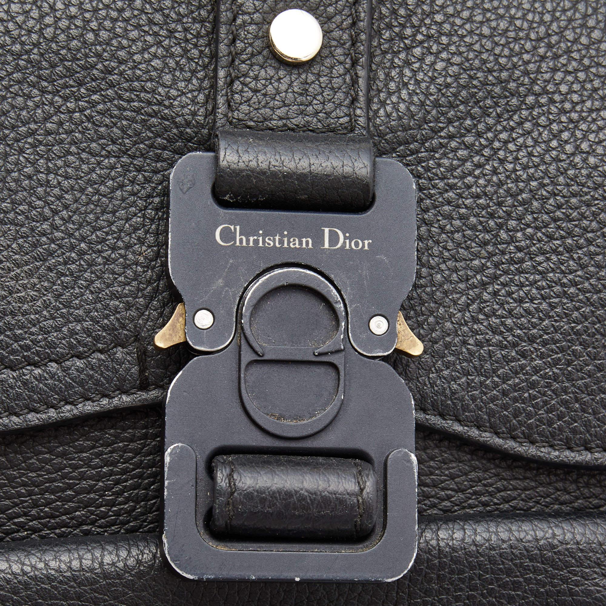 Dior Black Leather Gallop Backpack 6