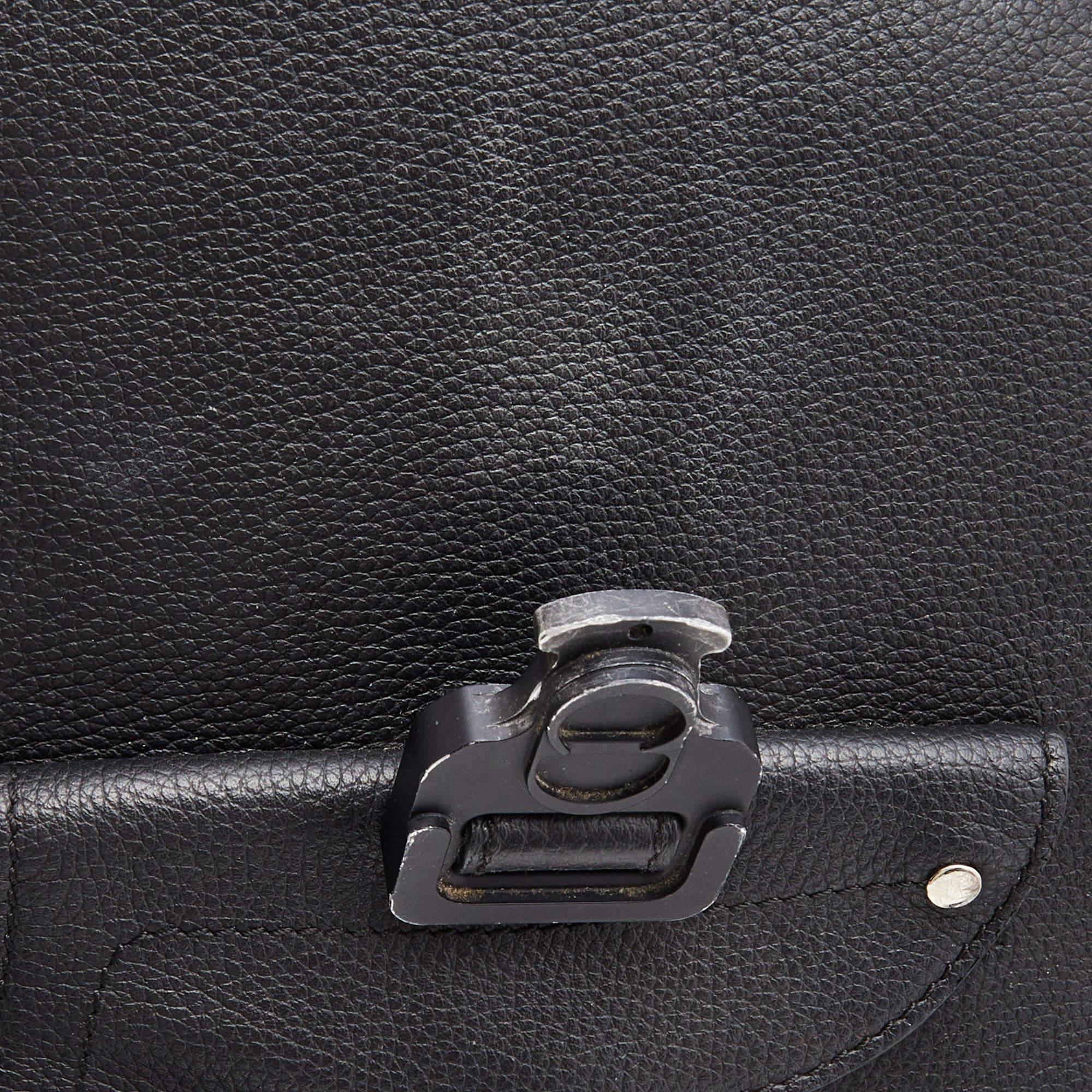 Dior Black Leather Gallop Backpack 9