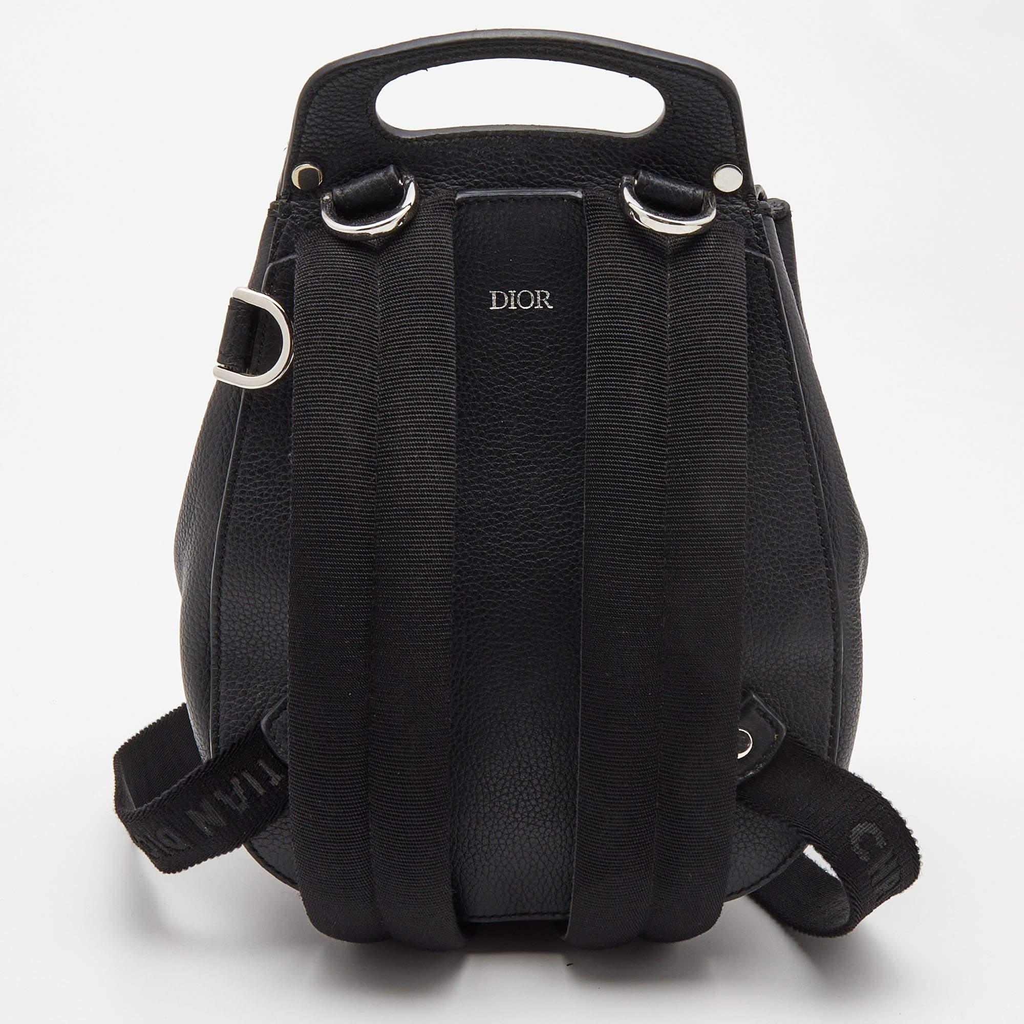 Marked by flawless craftsmanship and enduring appeal, this Dior backpack for women is bound to be a versatile and durable accessory. It has a practical size.

